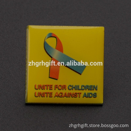 Eco-friendly Procedure Aids Ribbon Pin/ Cancer Awareness Lapel Pin Badge